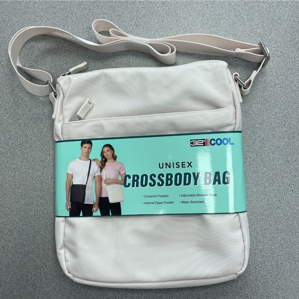 NEW 32 Degrees Cool Unisex Water-Resistant Crossbody Bag With Adjustable Strap - Picture 3 of 7